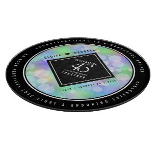 Elegant 43. Opal Hochzeitstag Schneidebrett