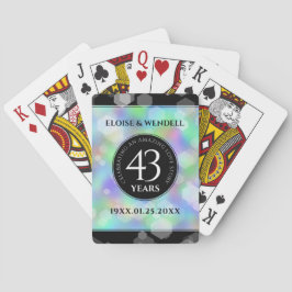Elegant 43. Opal Hochzeitstag Spielkarten