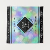 Elegant 43. Opal Hochzeitstag Wandteppich (Vorderseite (Horizontal))