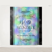 Elegant 43. Opal Hochzeitstag Wandteppich (Vorderseite)