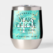 Elegant 44. Hochzeitstag in Türkis (Vorderseite)