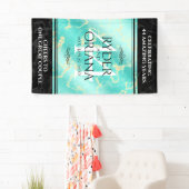 Elegant 44. Hochzeitstag in Türkis Banner (Insitu)