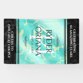 Elegant 44. Hochzeitstag in Türkis Banner (Horizontal)