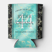 Elegant 44. Hochzeitstag in Türkis Dosenkühler (Vorderseite)