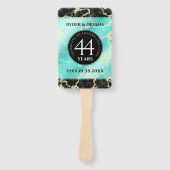 Elegant 44. Hochzeitstag in Türkis Fächer (Vorderseite)