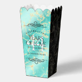 Elegant 44. Hochzeitstag in Türkis Geschenkschachtel (Rückseite)