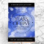 Elegant 45. Sapphire Hochzeit Jahrestag Acrylschild