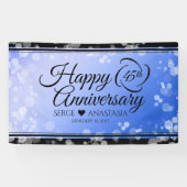 Elegant 45. Sapphire Hochzeit Jahrestag Banner (Horizontal)