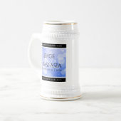 Elegant 45. Sapphire Hochzeit Jahrestag Bierglas (Vorderseite Links)