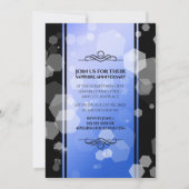 Elegant 45. Sapphire Hochzeit Jahrestag Einladung (Rückseite)