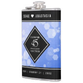 Elegant 45. Sapphire Hochzeit Jahrestag Flachmann (Links)