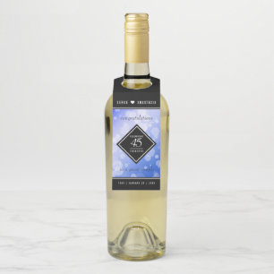 Elegant 45. Sapphire Hochzeit Jahrestag Flaschenanhänger