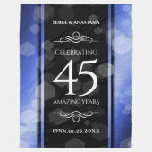 Elegant 45. Sapphire Hochzeit Jahrestag Fleecedecke (Vorderseite)