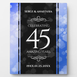 Elegant 45. Sapphire Hochzeit Jahrestag Fotoplatte