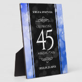 Elegant 45. Sapphire Hochzeit Jahrestag Fotoplatte (Seite)