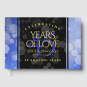 Elegant 45. Sapphire Hochzeit Jahrestag Gästebuch (Vorderseite)