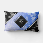 Elegant 45. Sapphire Hochzeit Jahrestag Lendenkissen (Rückseite)