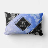 Elegant 45. Sapphire Hochzeit Jahrestag Lendenkissen (Vorderseite)