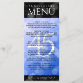 Elegant 45. Sapphire Hochzeit Jahrestag Menükarte (Vorderseite)