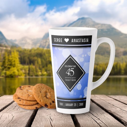 Elegant 45. Sapphire Hochzeit Jahrestag Milchtasse