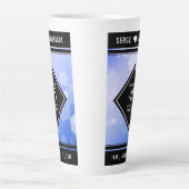 Elegant 45. Sapphire Hochzeit Jahrestag Milchtasse (Vorderseite)