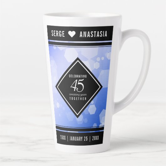 Elegant 45. Sapphire Hochzeit Jahrestag Milchtasse (Rechts)