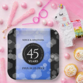 Elegant 45. Sapphire Hochzeit Jahrestag Pappteller (Party)