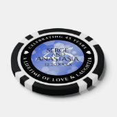 Elegant 45. Sapphire Hochzeit Jahrestag Pokerchips (Einzeln)