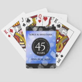 Elegant 45. Sapphire Hochzeit Jahrestag Spielkarten