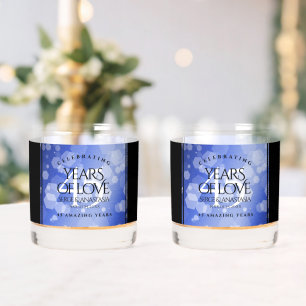 Elegant 45. Sapphire Hochzeit Jahrestag Whiskyglas