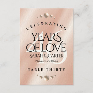 Elegant 46. Geburtstag der Perlen Dankeskarte