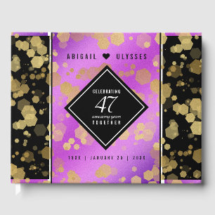 Elegant 47. Amethyst Wedding Anniversary Guest Bo Gästebuch