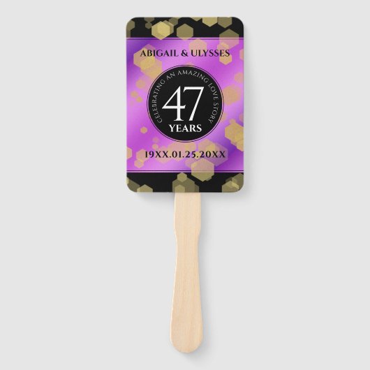 Elegant 47. Geburtstag von Amethyst Fächer (Vorderseite)