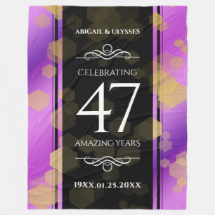 Elegant 47. Geburtstag von Amethyst Fleecedecke