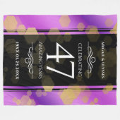 Elegant 47. Geburtstag von Amethyst Fleecedecke (Vorderseite (Horizontal))