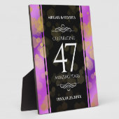Elegant 47. Geburtstag von Amethyst Fotoplatte (Seite)