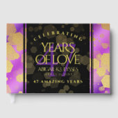 Elegant 47. Geburtstag von Amethyst Gästebuch (Vorderseite)