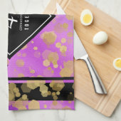 Elegant 47. Geburtstag von Amethyst Geschirrtuch (Viertel Falte)