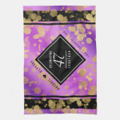 Elegant 47. Geburtstag von Amethyst Geschirrtuch (Vertikal)