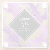 Elegant 47. Geburtstag von Amethyst Glasuntersetzer (Rückseite)