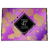 Elegant 47. Geburtstag von Amethyst Große Geschenktüte (Vorderseite)