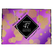 Elegant 47. Geburtstag von Amethyst Große Geschenktüte (Rückseite)