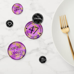 Elegant 47. Geburtstag von Amethyst Konfetti