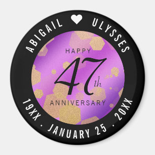 Elegant 47. Geburtstag von Amethyst Magnet