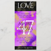 Elegant 47. Geburtstag von Amethyst Menükarte (Rückseite)