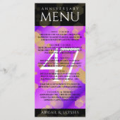 Elegant 47. Geburtstag von Amethyst Menükarte (Vorderseite)