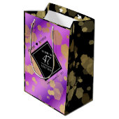 Elegant 47. Geburtstag von Amethyst Mittlere Geschenktüte (Rückseite Schrägansicht)