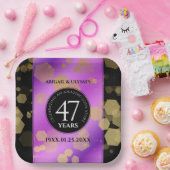 Elegant 47. Geburtstag von Amethyst Pappteller (Party)