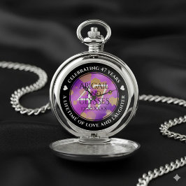 Elegant 47. Geburtstag von Amethyst Taschenuhr