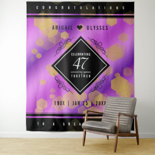 Elegant 47. Geburtstag von Amethyst Wandteppich